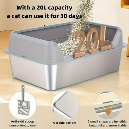 Arenero de acero abierto negro XL 60*40*30cm