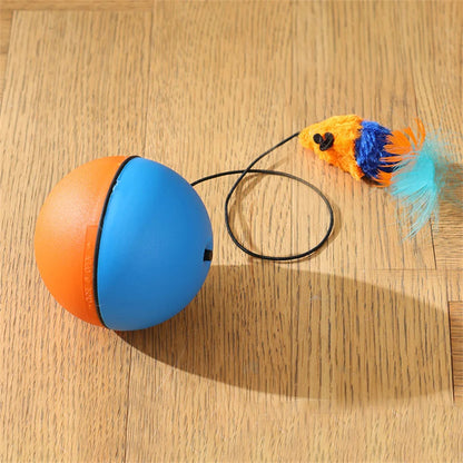 Pelota interactiva para gatos con ratón (Batería AA)