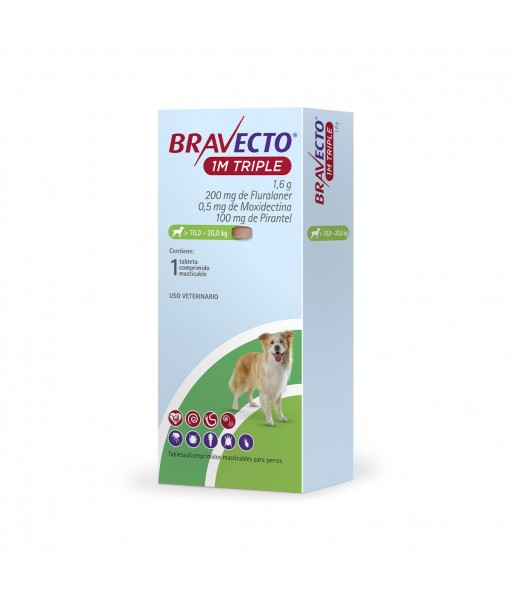 Bravecto para Perro 1M Triple 10,0-20,0kg