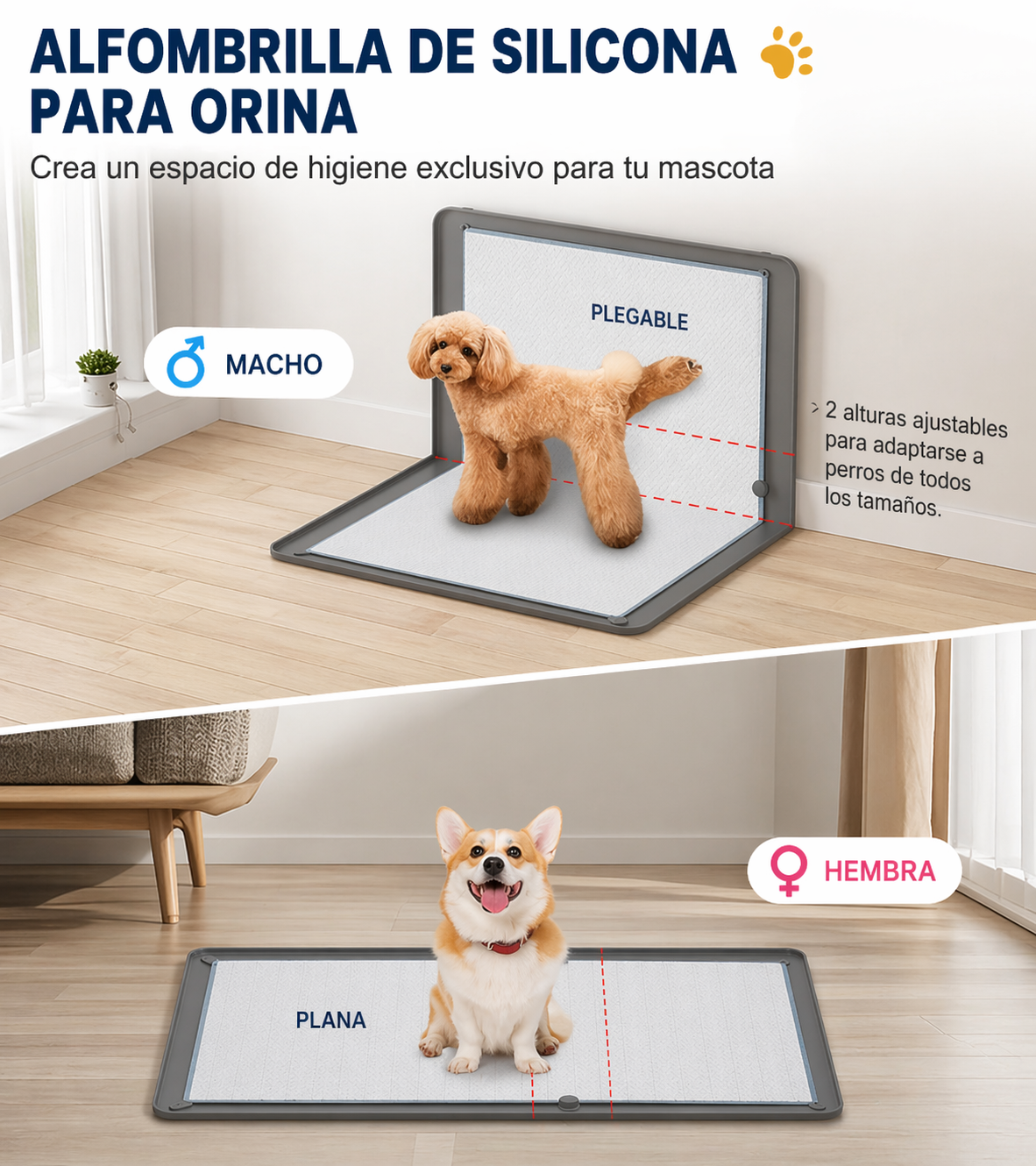 Alfombra para pads plegable de silicona