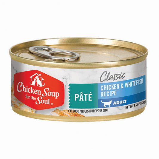 Comida Húmeda para gato Chicken Soup for the Soul: Paté de pollo y pescado blanco 156gr