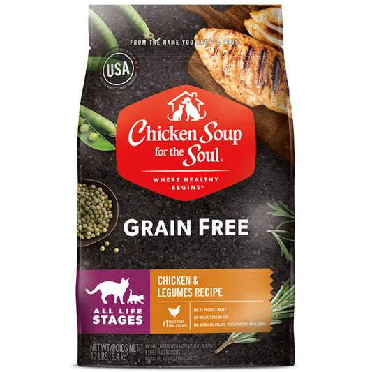 Comida para Gato Chicken Soup for the Soul: Grain Free: Receta de pollo y legumbres 4.5lb