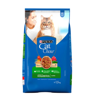Comida para Gato Purina: Cat Chow, Adulto, Hogareños 1.5kg