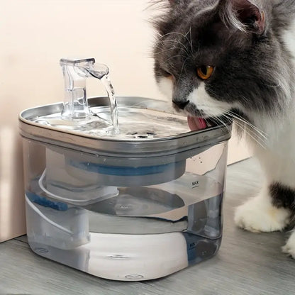 Fuente de agua, acero inoxidable para mascotas