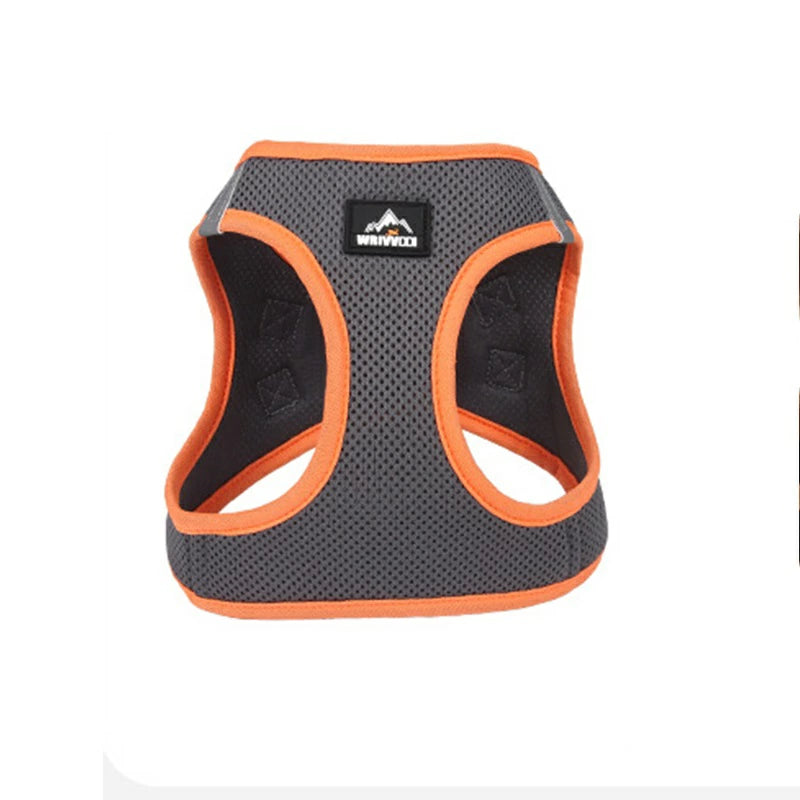 Pechera raza pequeña transpirable negra/naranja HAR06