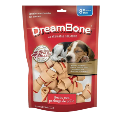 Snack para Perro DreamBone: Hueso mini de pollo 8 unidades
