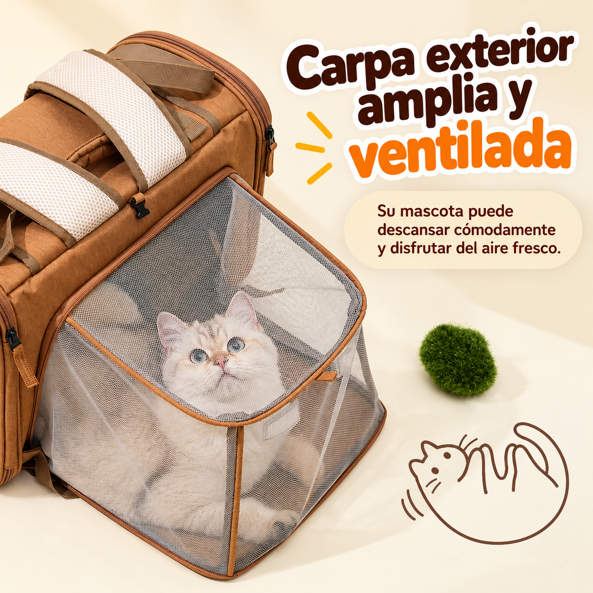 Mochila expandible para mascotas Modelo 03