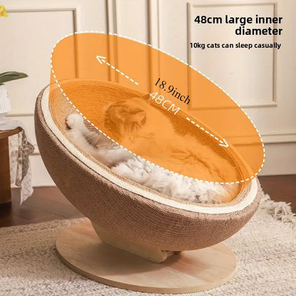 Cama rascadora para gatos con forma de cáscara de huevo