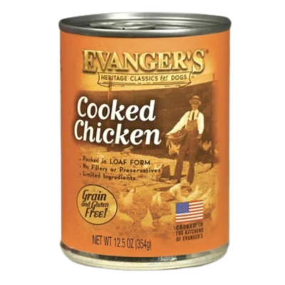 Comida Húmeda para Perro Evangers: Libre de grano, pollo cocido 354g