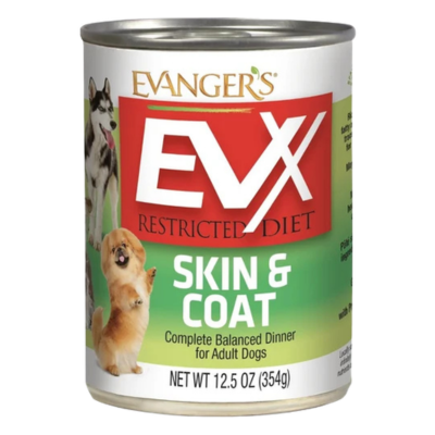 Comida Húmeda para Perro Evangers: Dieta restringida, adulto, piel y pelaje 354g