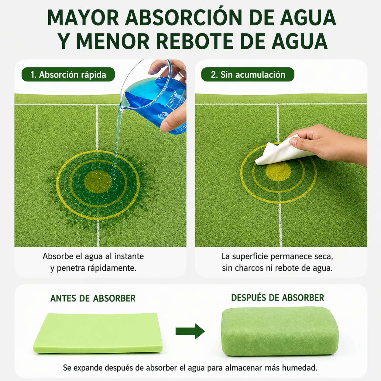 Pads verde para perros modelo chancha de futbol (Dos tamaños)
