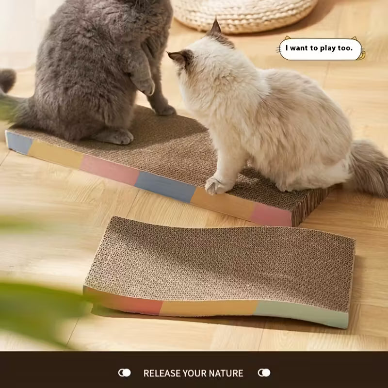 Rascadores ondulado plano de cartón para gatos 63cm