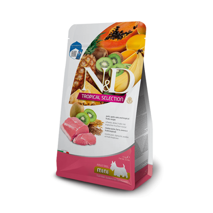 Comida para Perro Farmina: N&D, Tropical Selection Adult mini, sabor a cerdo 2.5kg