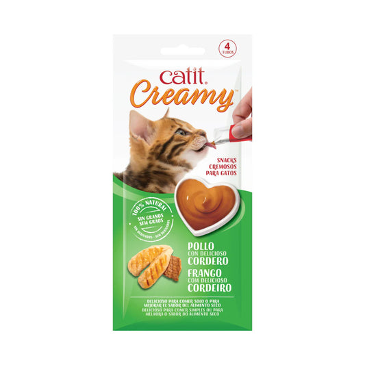 Snacks para Gato Catit Creamy: Pollo y Cordero 75gr