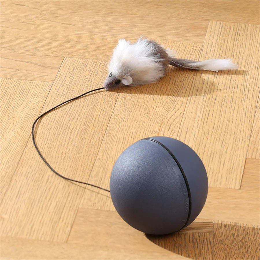Pelota interactiva para gatos con ratón (Batería AA)