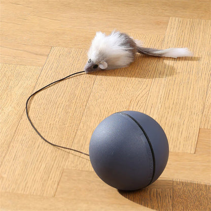 Pelota interactiva para gatos con ratón (Batería AA)