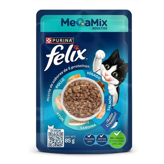 Comida Húmeda para Gato Purina: Felix, Sobre, Megamix 85gr