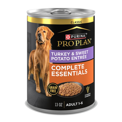 Comida Húmeda para Perro Purina: Pro Plan, complete essentials, turkey & sweet potato grain free 369g