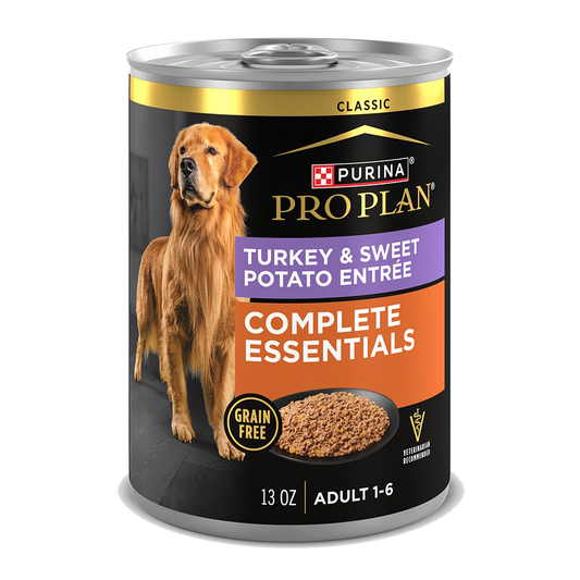 Comida Húmeda para Perro Purina: Pro Plan, complete essentials, turkey & sweet potato grain free 369g