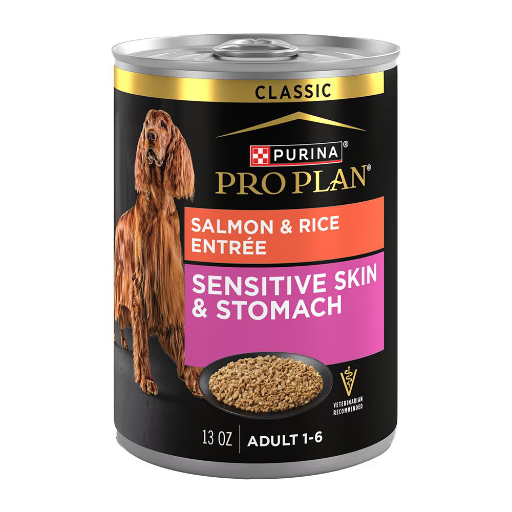 Comida Húmeda para Perro Purina: Pro Plan, sensitive skin and stomach, salmon & rice adult 369g