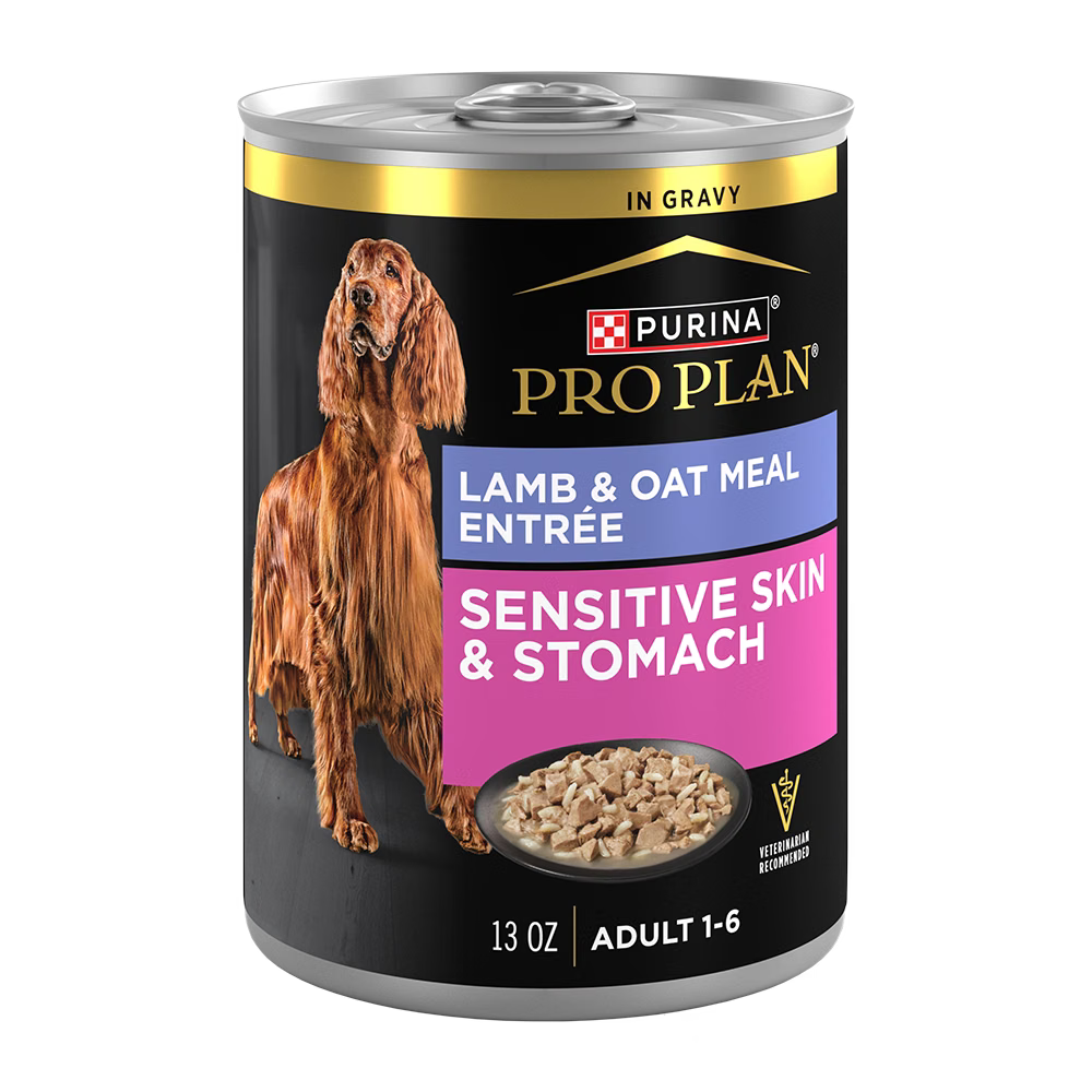 Comida Húmeda para Perro Purina: Pro Plan, sensitive skin & stomach, lamb and oat meal, adult 369g