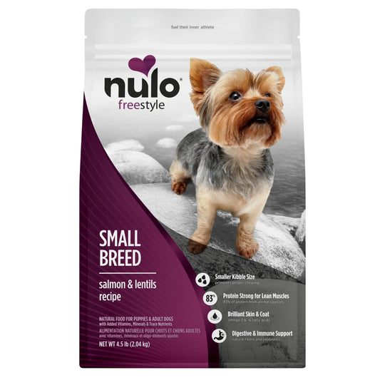 Comida para Perro Nulo: Libre de grano, razas pequeñas, salmón y lentejas 4.5lb