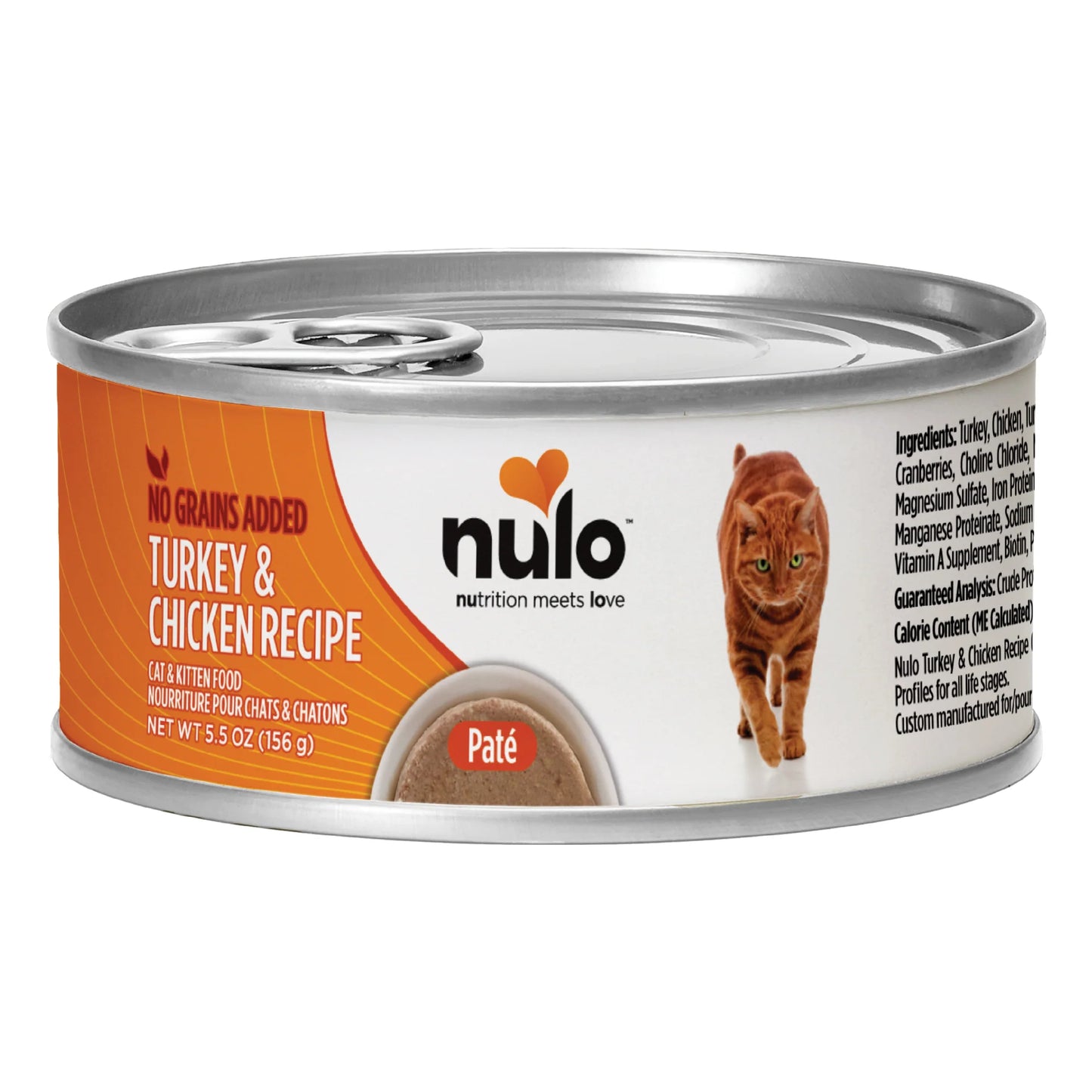 Comida Húmeda para Gato Nulo: paté de pavo y pollo 156g