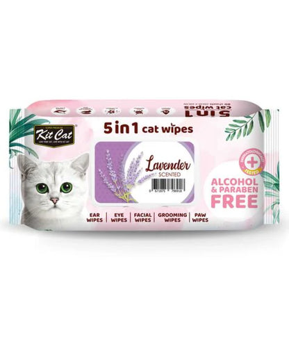 Toallitas húmedas para gato 5 en 1