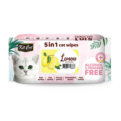 Toallitas húmedas para gato 5 en 1