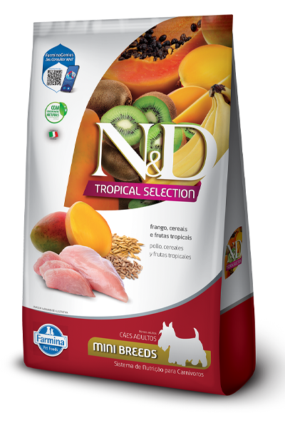 Comida para Perro Farmina: N&D, Tropical Selection, Adult Mini sabor a Pollo 2.5kg