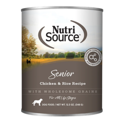 Comida Húmeda para Perro Nutri Source: Lata, Senior Pollo y Arroz 348g