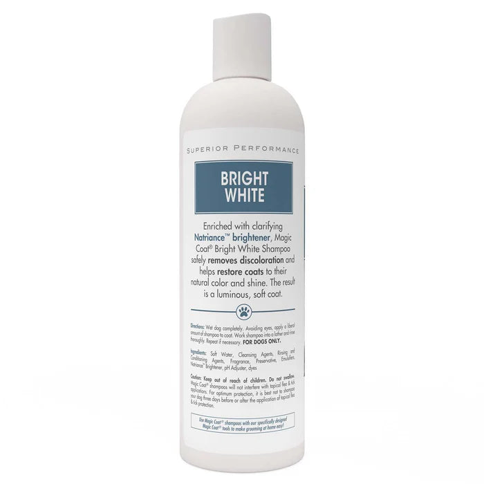 Shampoo Magic Coat para Perros: Blanco brillante, 16onz