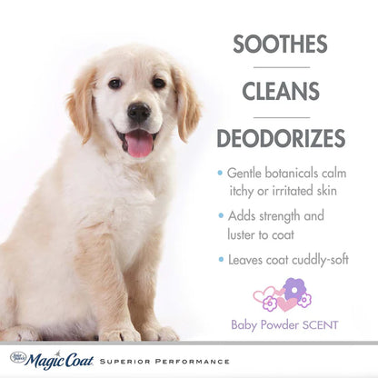 Shampoo Magic Coat para Perros: Puppy, baby powder 16onz