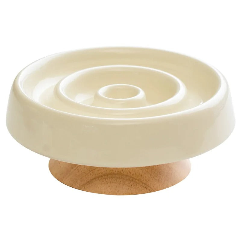 Plato elevado lento de cerámica para mascotas 15.5cm #2