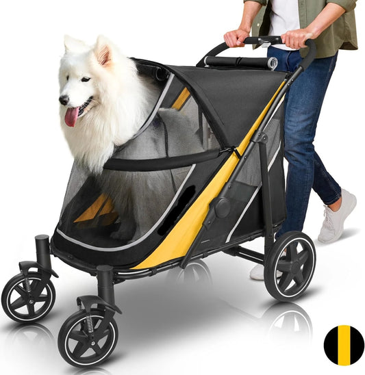 Coche plegable para mascotas grandes (Soporta hasta 60kg)
