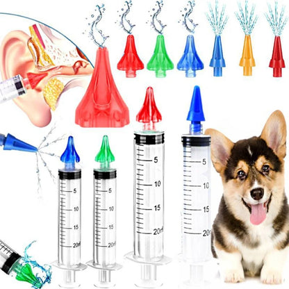 Jeringa de limpieza de oido para mascotas