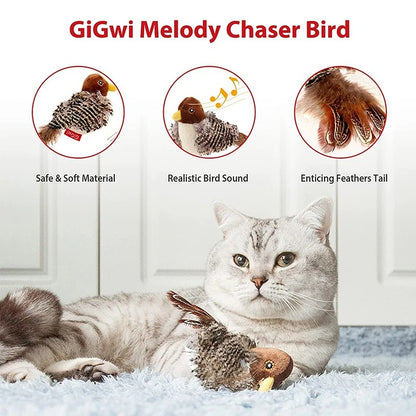 Juguete para gatos de pajaro con sonido