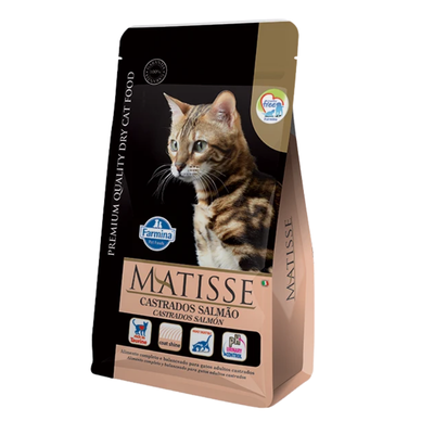 Comida para Gato Farmina: Matisse, Adulto, Castrados Salmón