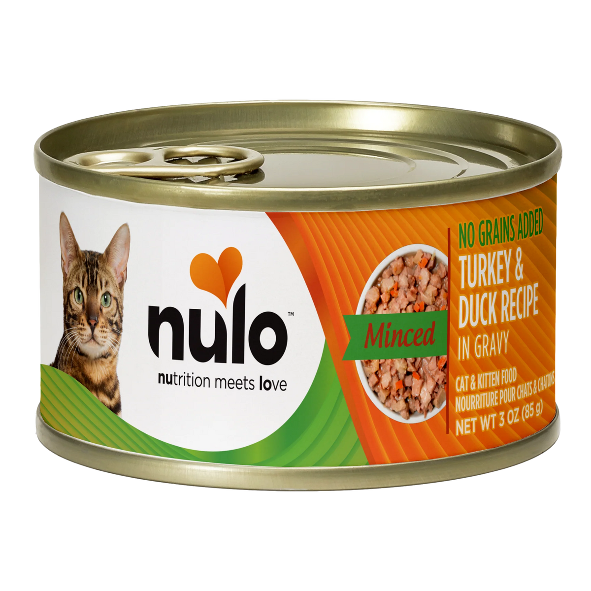 Comida Hùmeda para Gato Nulo:  Minced, pavo y pato  85g