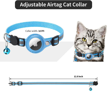 Collar reflectante de gatos para Airtag (rastreador)