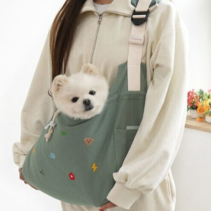 Bolso cargador estilo coreano para perros