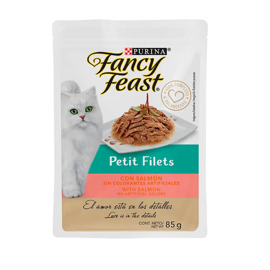 Comida Húmeda para Gato Purina: Fancy Feast, Petite Filets Salmon 85g