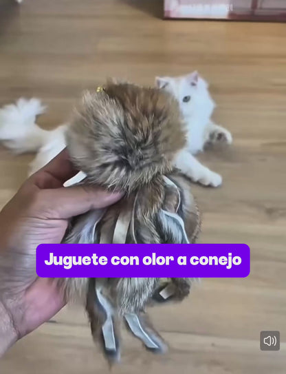 Juguete para gatos estilo pulpo con olor a conejo
