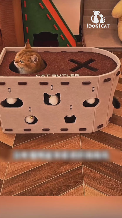 Rascador de fieltro beige para gatos modelo #rf03