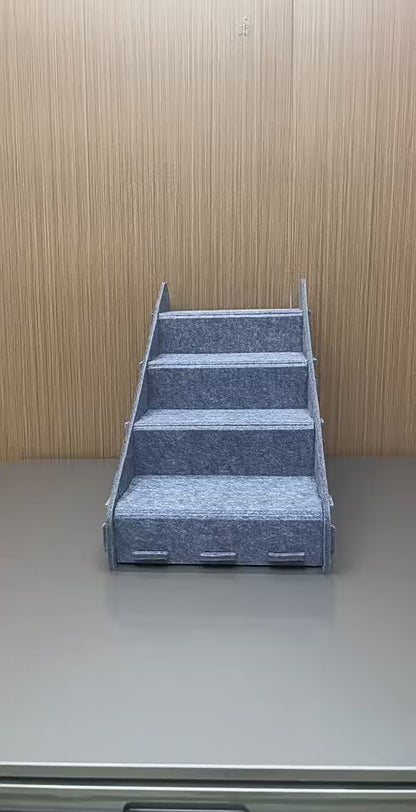 Rascador de fieltro RF06 estilo escalera gris L