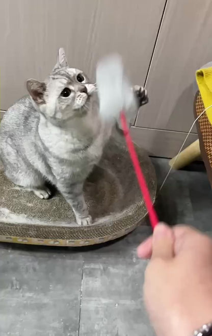 Cañita para gatos pelo de conejo #1