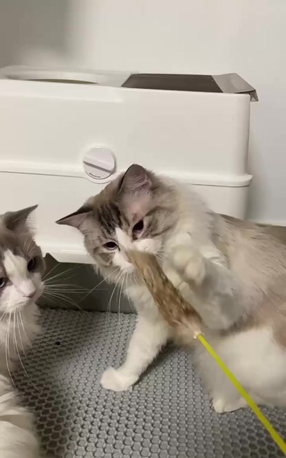 Cañita para gatos pelo de conejo #2