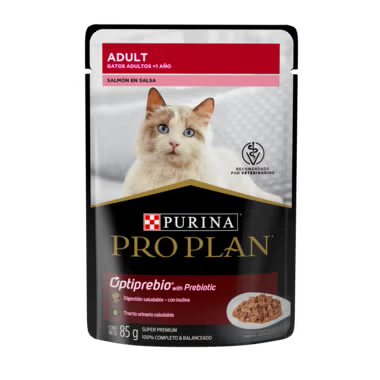 Comida Húmeda para Gato Purina: Pro Plan, Sobre, Salmón en Salsa 85gr