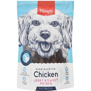 Snacks para Perro Wanpy: Chicken  Jerky & sweet potato  100gr