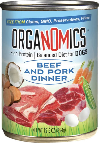 Comida Húmeda para Perro Organomics: Carne de res y cerdo 354gr